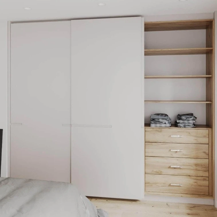 
Sliding wardrobes quickly gained popularity, thanks to a stylish appearance, capacious shelves and usability. Sliding doors do not “eat up” useful space when opening, unlike swing counterparts, which is especially true for owners of small apartments.